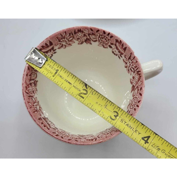 Vtg Grindley Red Staffordshire England Cups & Saucers Set of 6. English Country - Picture 12 of 14